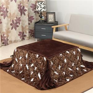 省スペース こたつ布団 こたつ掛け布団 掛け布団単品 増量タイプ 四隅両面起毛 ふわふわ感触フランネル生地 熊柄  ブラウン