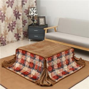 省スペース こたつ布団 こたつ掛け布団 掛け布団単品 ふわふわ感触フランネル生地 チエック  洗える レッド